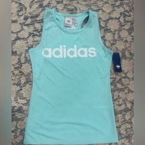 Adidas mint  green logo training razorback tank